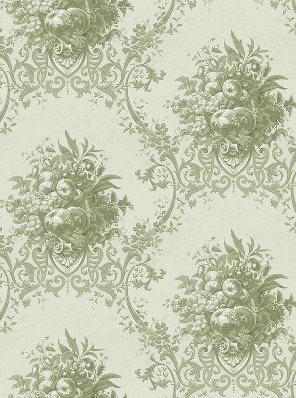 Sample - Paradise Medallion - Custom Sized Wallpaper Mural (per m2) - Green