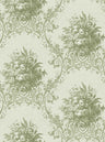 Paradise Medallion - Custom Sized Wallpaper Mural (per m2) - Green