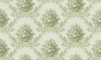 Paradise Medallion - Custom Sized Wallpaper Mural (per m2) - Green