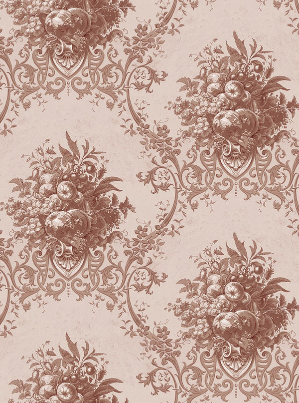 Sample - Paradise Medallion - Custom Sized Wallpaper Mural (per m2) - Red