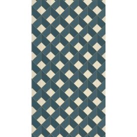 Spaces Square Wallpaper - Bleu Canard