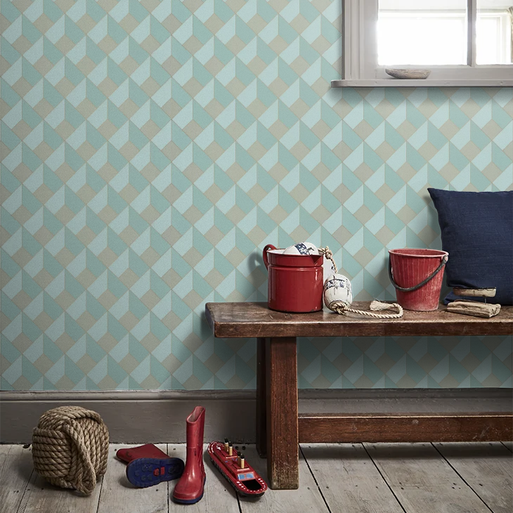 Spaces Square Wallpaper - Smoke Blue
