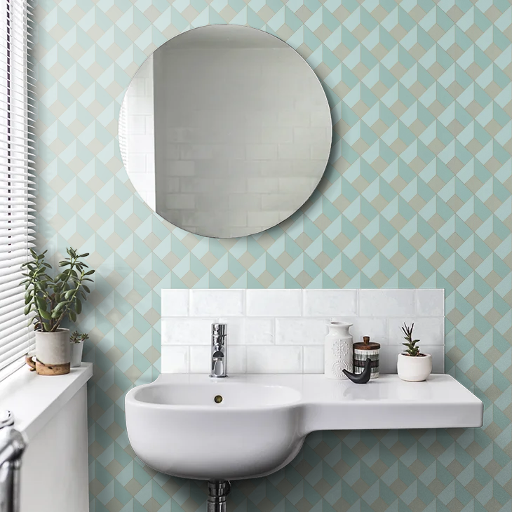 Spaces Square Wallpaper - Smoke Blue