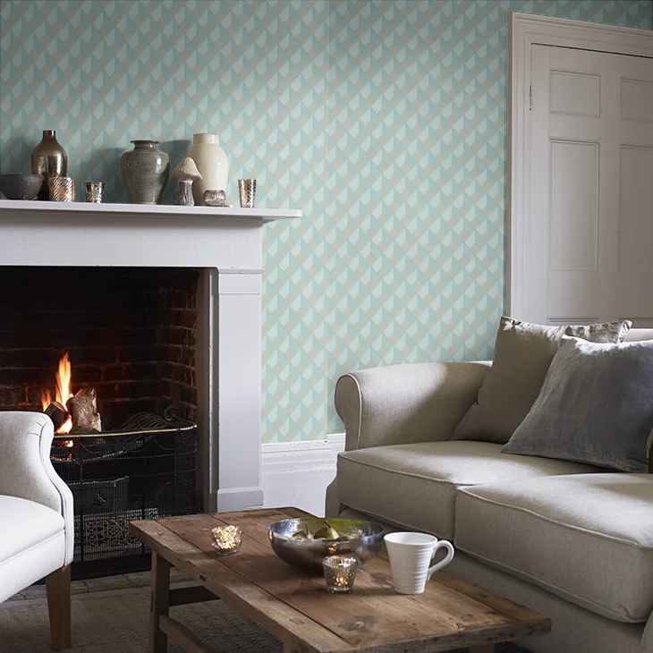 Spaces Square Wallpaper - Smoke Blue