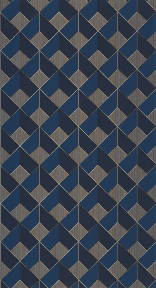 Spaces Square Wallpaper - Midnight Blue