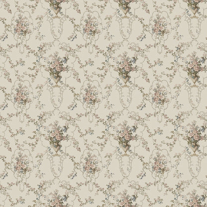 Rose Antique - Custom Sized Wallpaper Mural (per m2) - White Multi