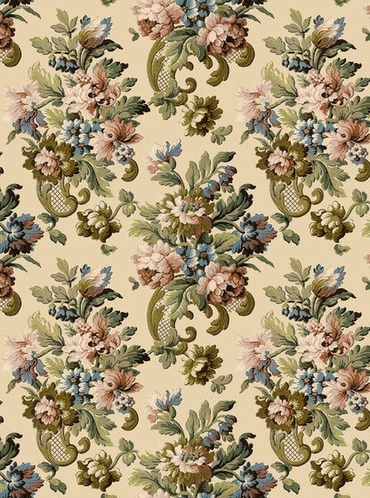Fredrika - Custom Sized Wallpaper Mural (per m2) - Green Multi