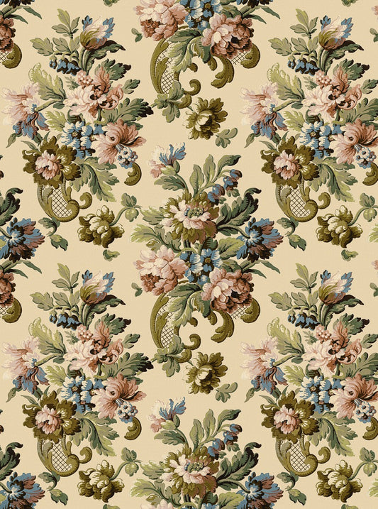 Fredrika - Custom Sized Wallpaper Mural (per m2) - Green Multi