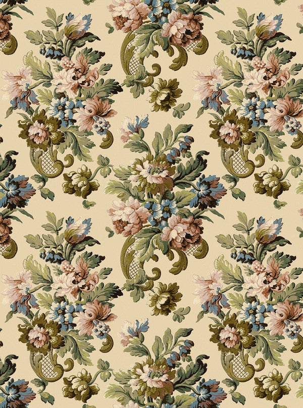 Sample - Fredrika - Custom Sized Wallpaper Mural (per m2) - Green Multi