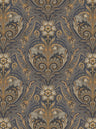 Oscar Antique Medallion - Custom Sized Wallpaper Mural (per m2) - Blue