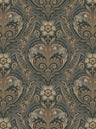 Oscar Antique Medallion - Custom Sized Wallpaper Mural (per m2) - Dark Grey