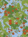 Strawberry Fields - Custom Sized Wallpaper Mural (per m2) - Blue Multi