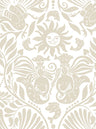 Mermaid Groove - Custom Sized Wallpaper Mural (per m2) - Beige