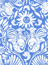Mermaid Groove - Custom Sized Wallpaper Mural (per m2) - Blue