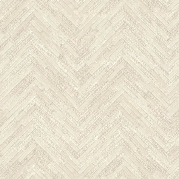 Sample - Versace Parquet Wallpaper - Grey/White