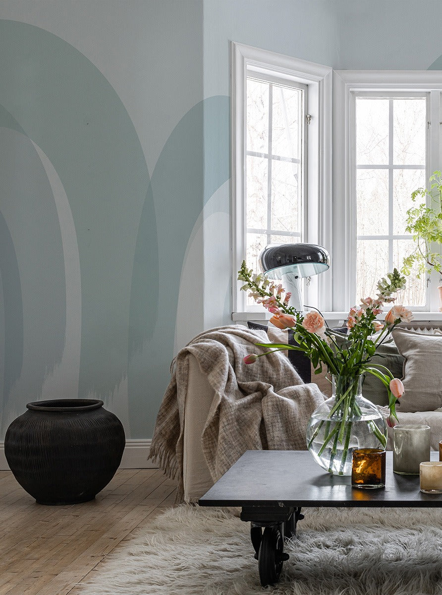 Fantasy Arch - Custom Sized Wallpaper Mural (per m2) - Blue