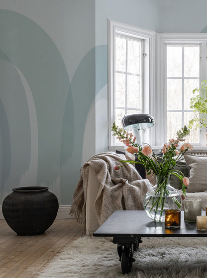 Fantasy Arch - Custom Sized Wallpaper Mural (per m2) - Blue