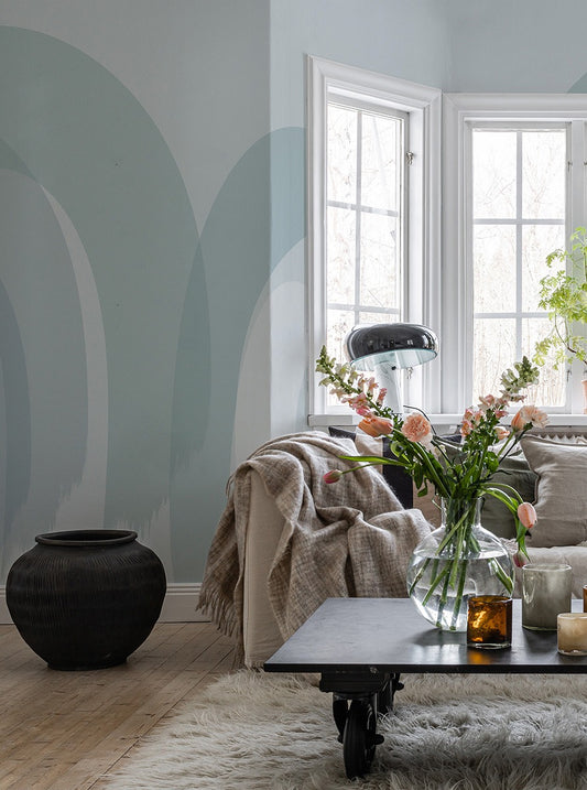 Fantasy Arch - Custom Sized Wallpaper Mural (per m2) - Blue