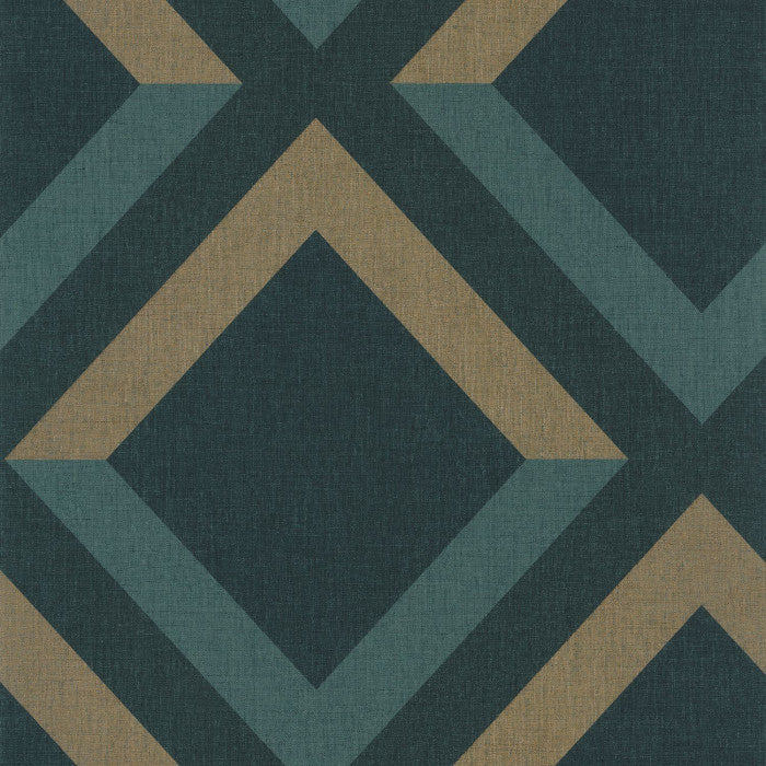 Groove Wallpaper - Bleu Madura Dore - Discontinuing