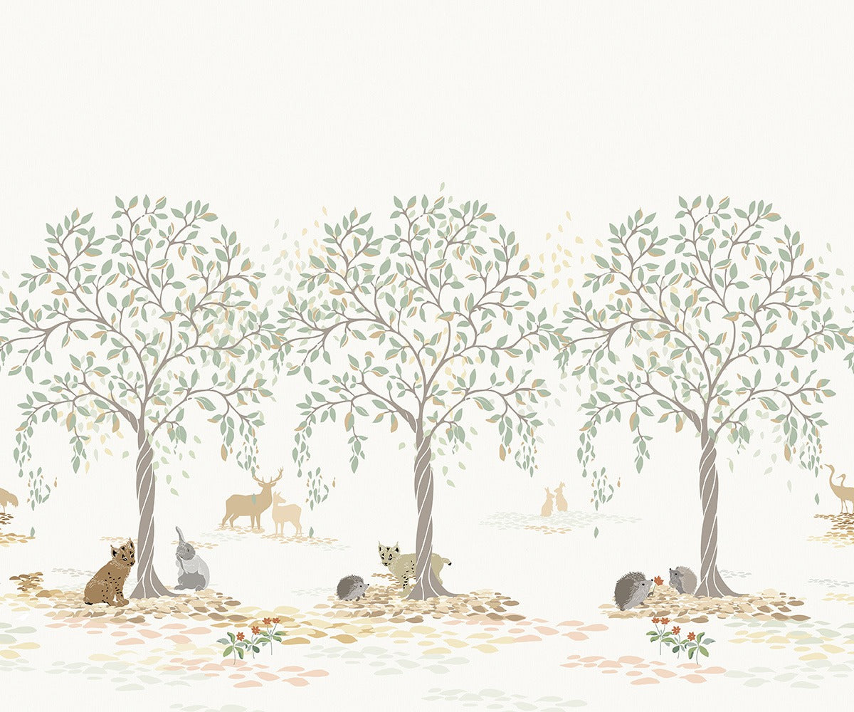 Forest Friends - Custom Sized Wallpaper Mural (per m2)