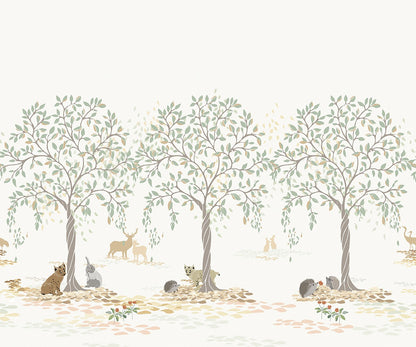Forest Friends - Custom Sized Wallpaper Mural (per m2)