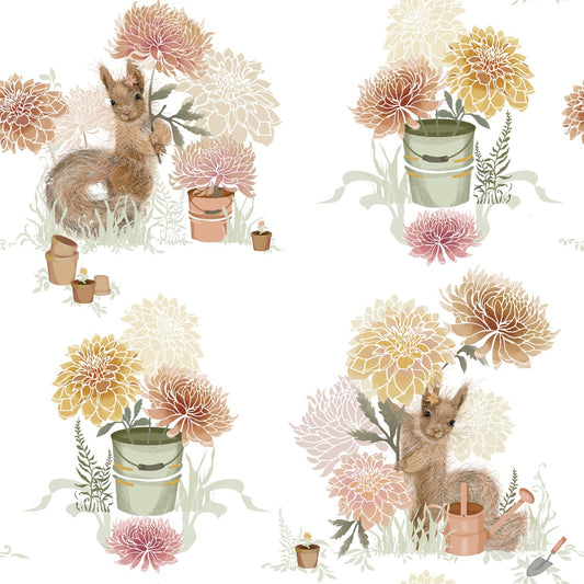 The Little Gardener - Custom Sized Wallpaper Mural (per m2)
