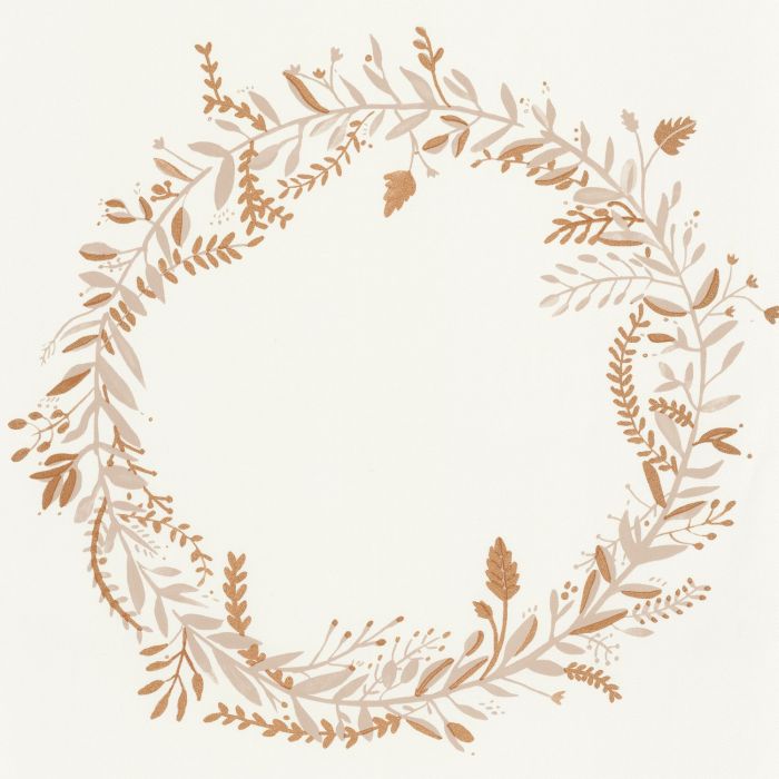 Harmony Wreath Wallpaper - 3 Colours
