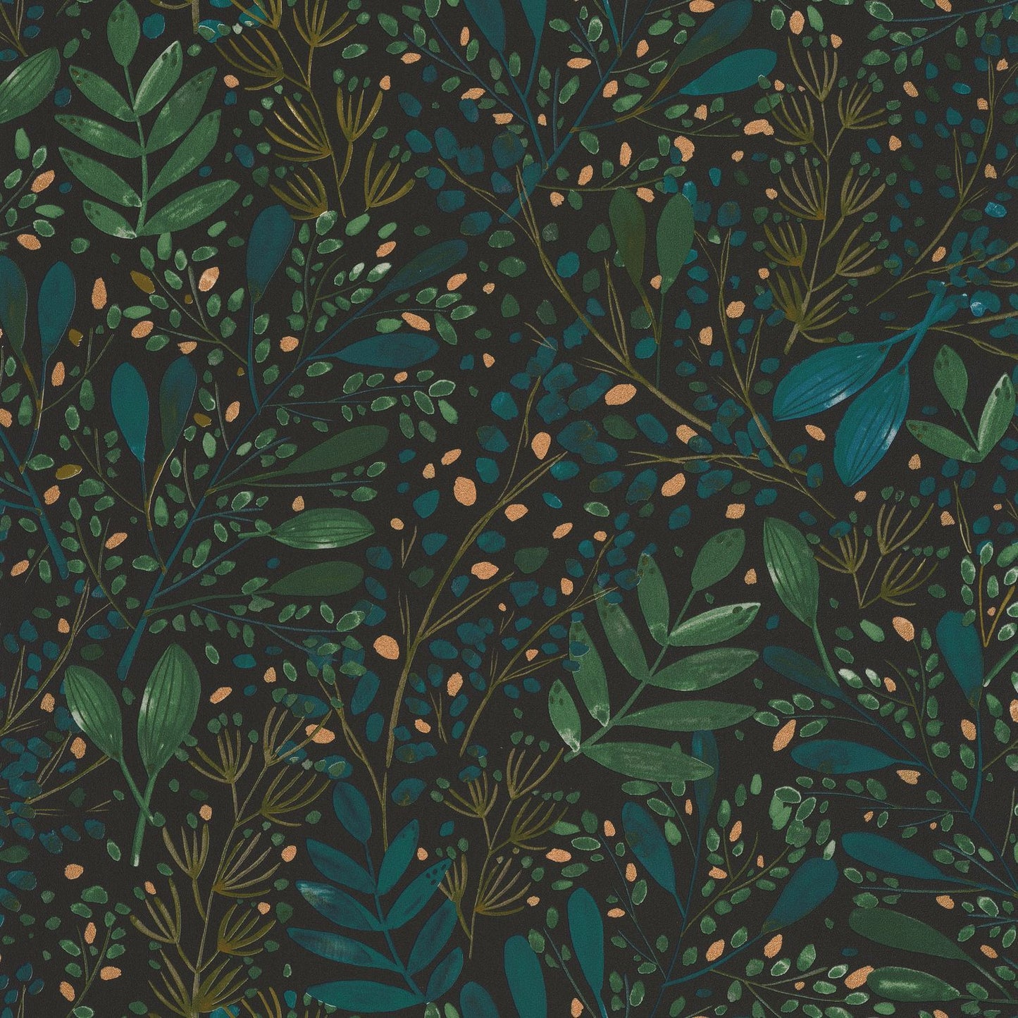 Sample - Joy Wallpaper - Dark Green/Blue