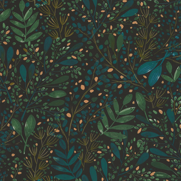 Sample - Joy Wallpaper - Dark Green/Blue