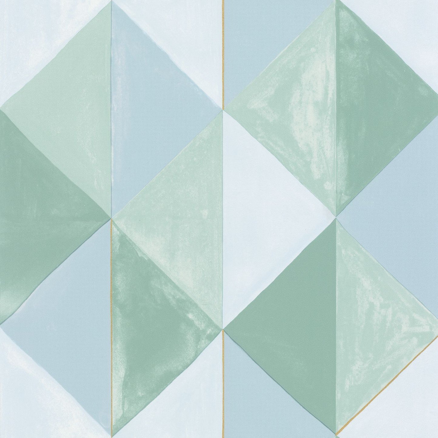 Plenitude Vinyl Wallpaper - Green/Blue/Gold - Discontinuing