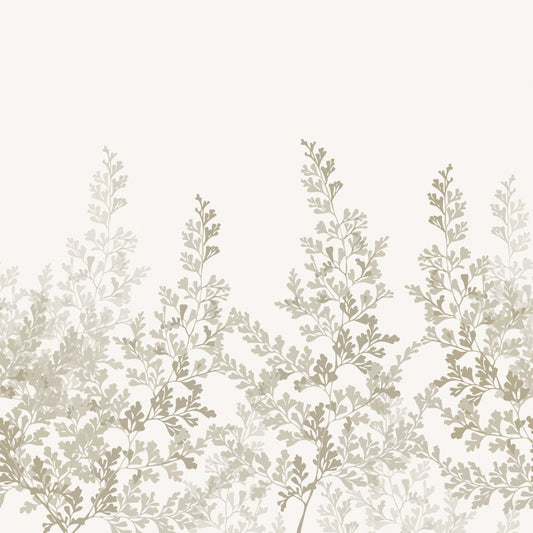 Summer Leaf - Custom Sized Wallpaper Mural (per m2) - Beige