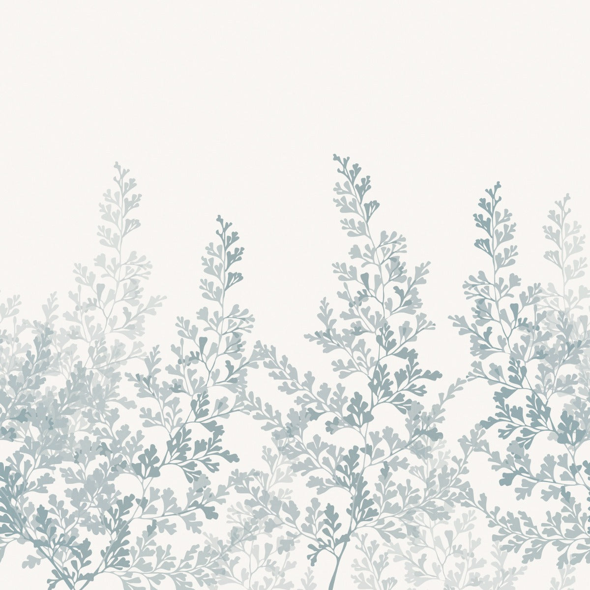 Sample - Summer Leaf - Custom Sized Wallpaper Mural (per m2) - Blue