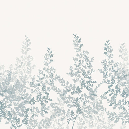 Summer Leaf - Custom Sized Wallpaper Mural (per m2) - Blue
