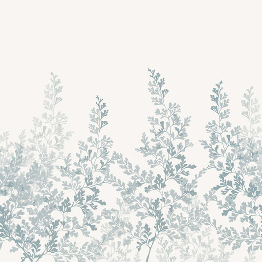 Summer Leaf - Custom Sized Wallpaper Mural (per m2) - Blue