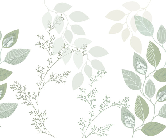 The Meadow - Custom Sized Wallpaper Mural (per m2) - Green