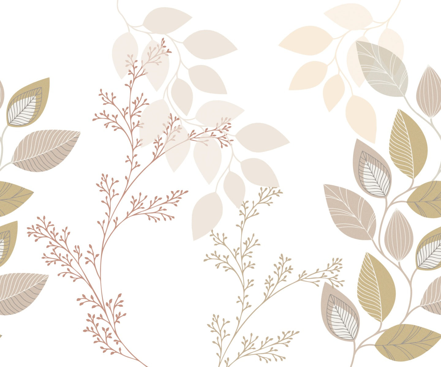 The Meadow - Custom Sized Wallpaper Mural (per m2) - Beige Rust