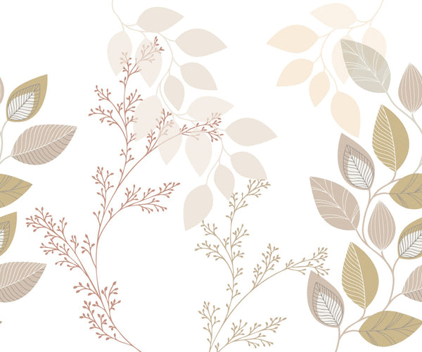 Sample - The Meadow - Custom Sized Wallpaper Mural (per m2) - Beige Rust