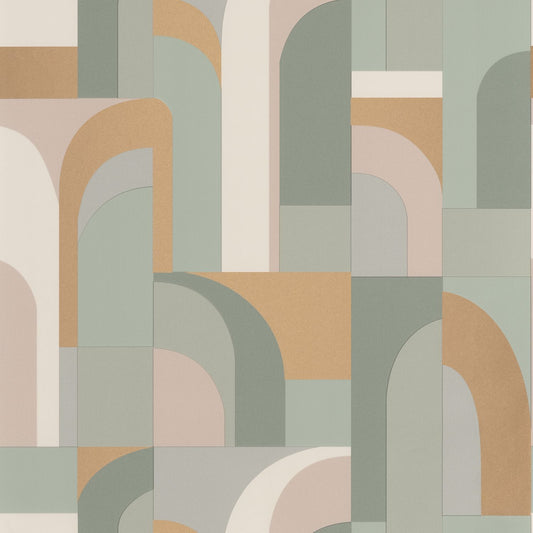 Labyrinth Doors Wallpaper - Green