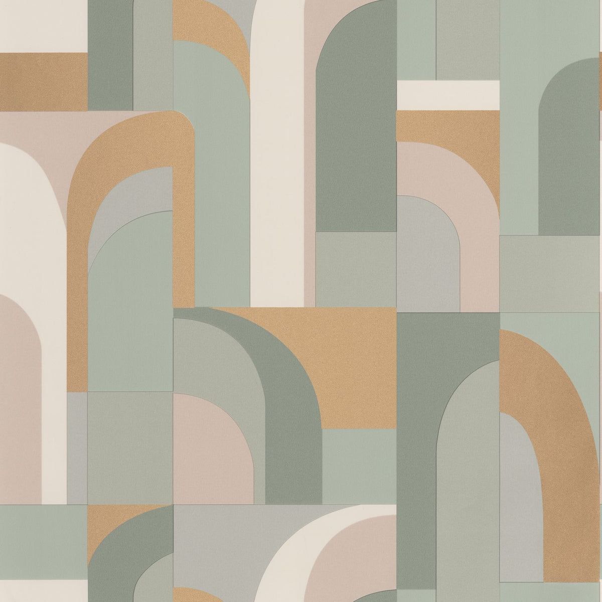 Sample - Labyrinth Doors Wallpaper - Green
