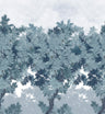 Scent of Pines - Custom Sized Wallpaper Mural (per m2) - Blue