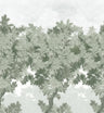 Scent of Pines - Custom Sized Wallpaper Mural (per m2) - Grey Green