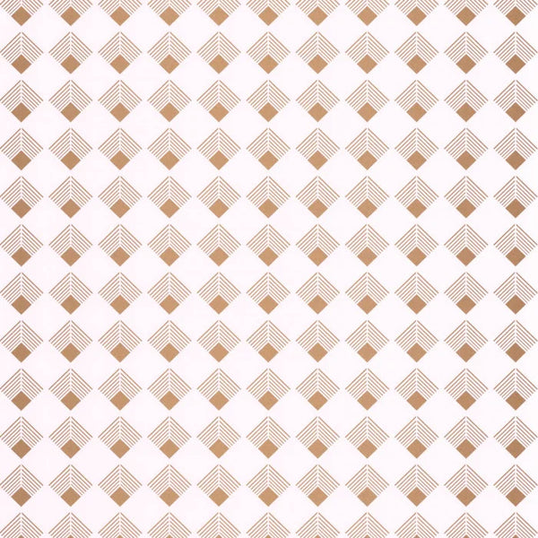 Sample - Labyrinth Patch Wallpaper - Beige Dore