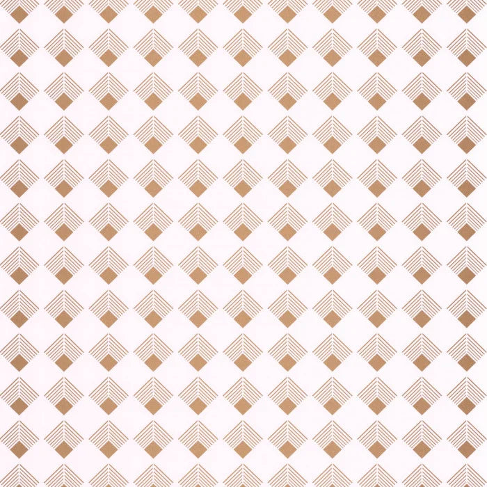 Sample - Labyrinth Patch Wallpaper - Beige Dore
