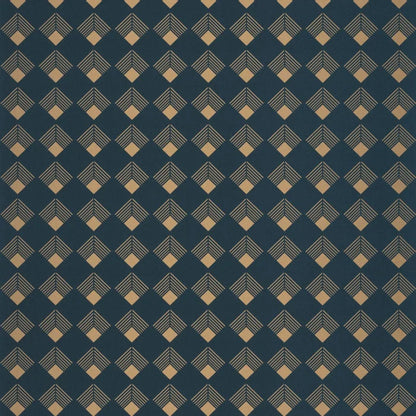 Labyrinth Patch Wallpaper - Blue Petrole