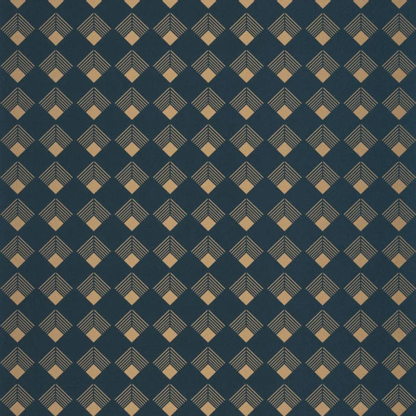 Sample - Labyrinth Patch Wallpaper - Blue Petrole