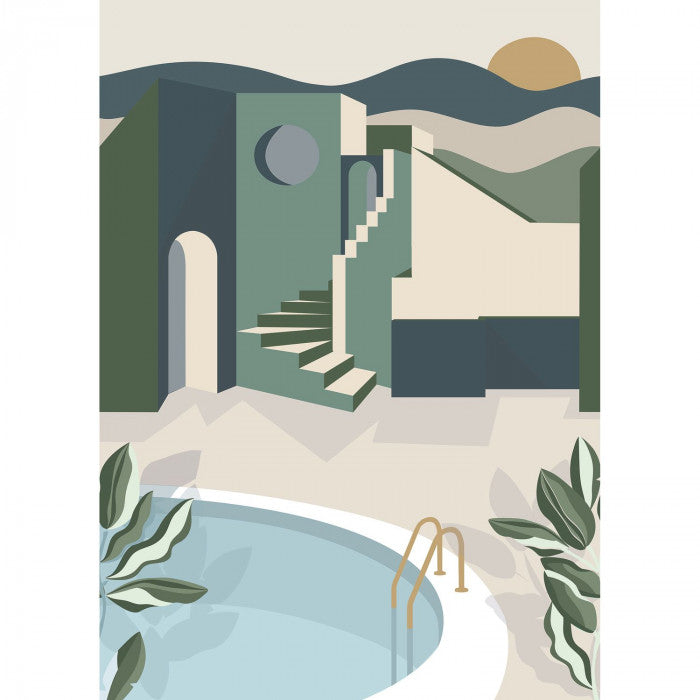 Labyrinth Archways Wallpanel - Kaki