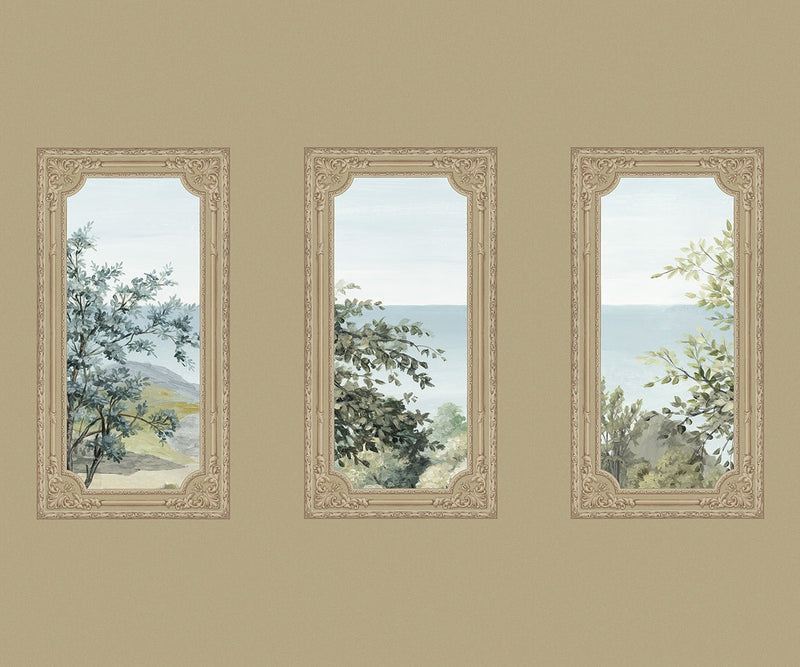 A Room With A View - Custom Sized Wallpaper Mural (per m2) - Sandstone