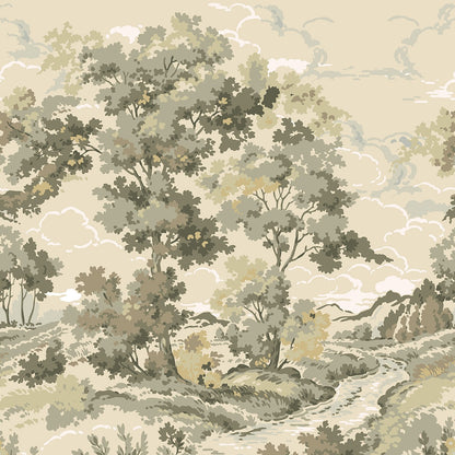 Boulogner Forest - Custom Sized Wallpaper Mural (per m2) - Beige