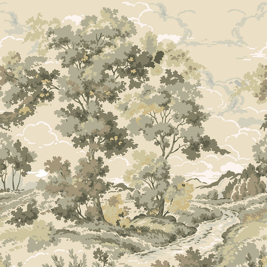 Boulogner Forest - Custom Sized Wallpaper Mural (per m2) - Beige