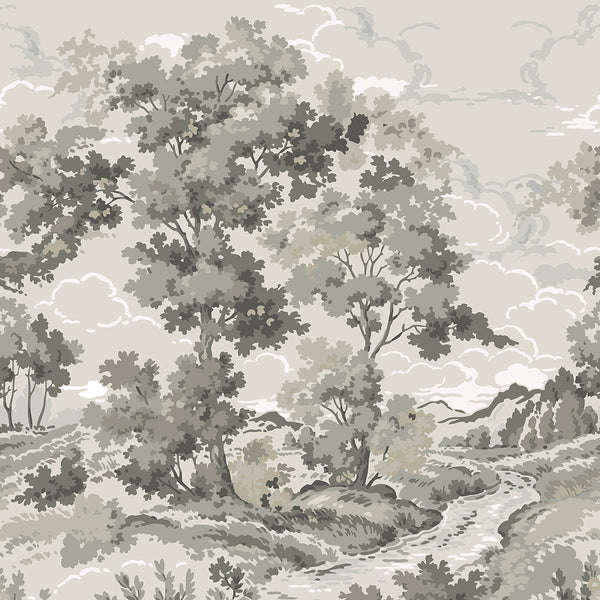 Sample - Boulogner Forest - Custom Sized Wallpaper Mural (per m2) - Warm Grey